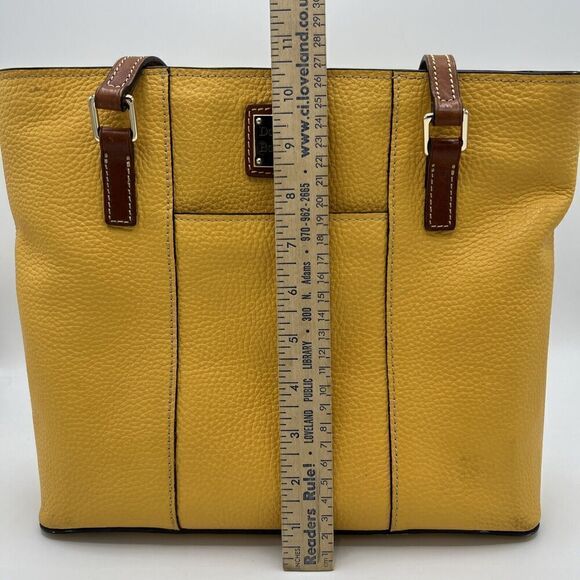 Dooney & Bourke Pebble Grain Small Lexington Tote - Mustard - Authentic - Picture 8 of 15